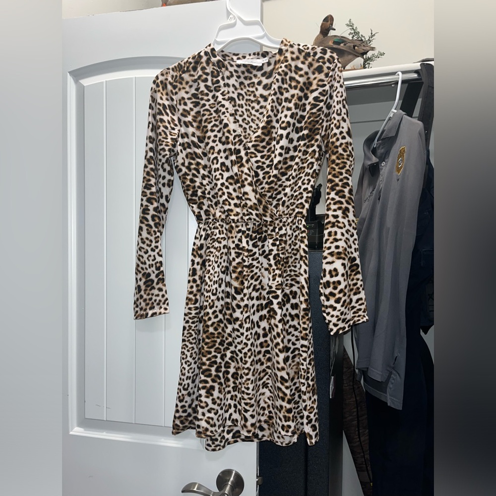 Never worn leopard print dress